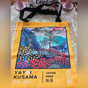 Tote Retro Mountain With Flowers Japan 1995 NWOT 2nd quality
